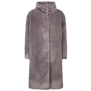 Herno Women's Grey Faux Fur Long Coat